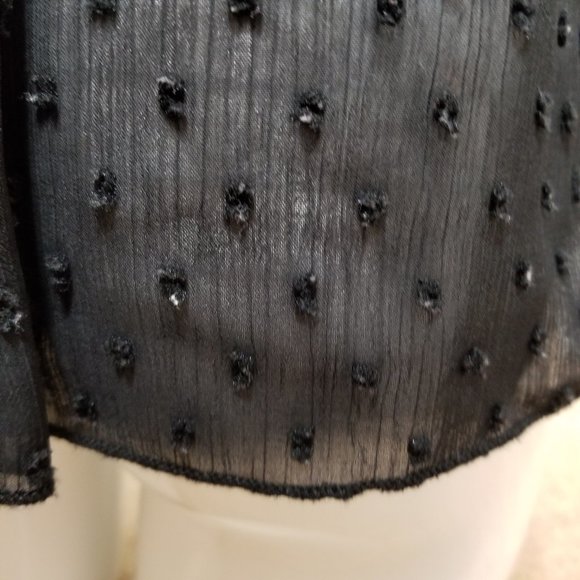 SHEIN top Large lingerie style babydoll swiss dot sheer crochet lace keyhole - Picture 12 of 14